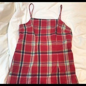 Blue Asphalt Pink Plaid Cami Strap Dress